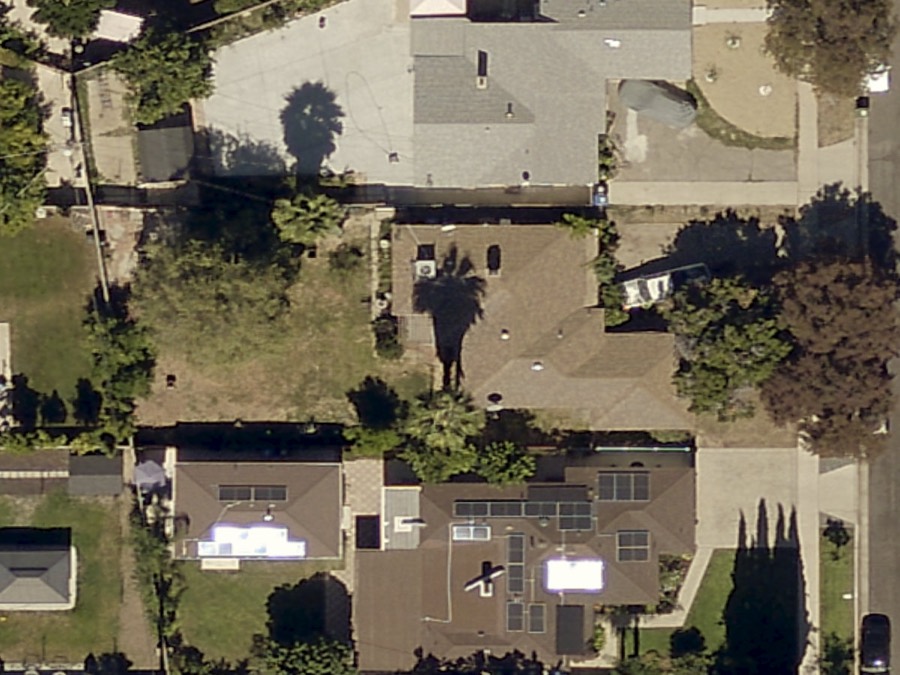 Aerial view of the lot